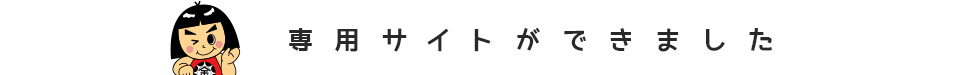 専用サイトができました